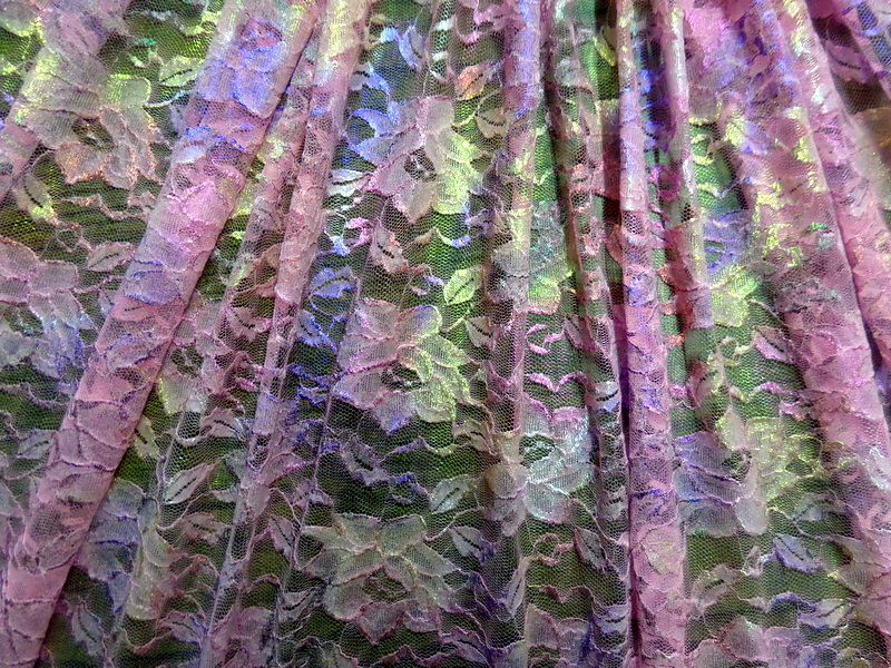 6.Lt. Pink Multi Metallic Romance Flower Lace